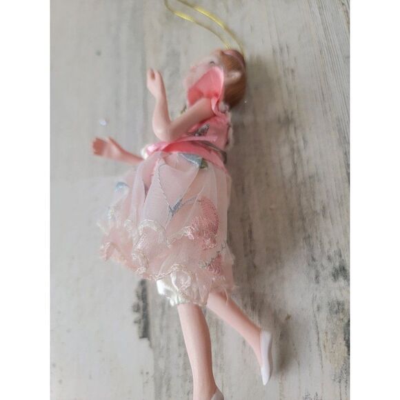 Pink fairy ballerina girl ornament Xmas Decor rose - Picture 5 of 7